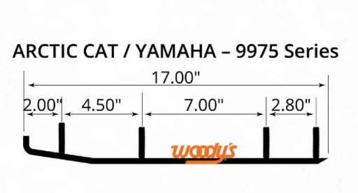 Woodys ARCTIC CAT MAVERICK 6" RUNNER-PAIR MA6-9975