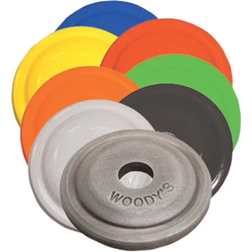 Woodys ROUND ALUMINUM PLATES 5/16" (48) GREEN AWA-3780
