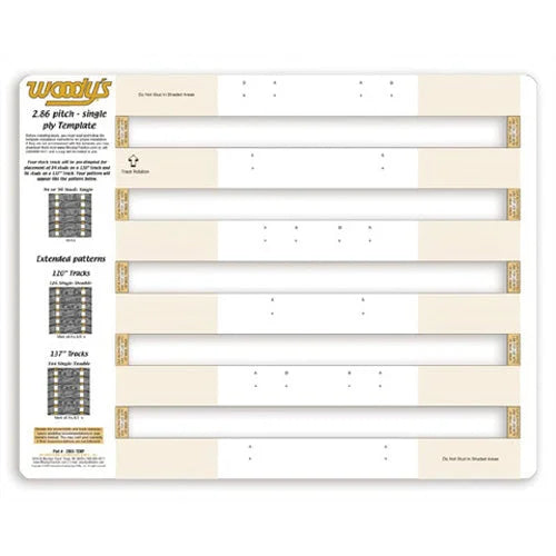 Woodys SKI-DOO TEMPLATE 2.86 PITCH TRACK 286S-TEMP-3