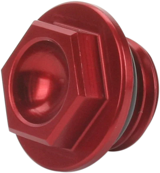 Works Connection Aluminum Oil Filler Plug - Red - Honda/Kawasaki/Yamaha - Main Product View