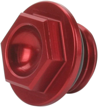 Load image into Gallery viewer, Works Connection Aluminum Oil Filler Plug - Red - Honda/Kawasaki/Yamaha - Main Product View