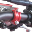 Load image into Gallery viewer, Works Connection Bar Clamp - Rotating - Red - Main Product View