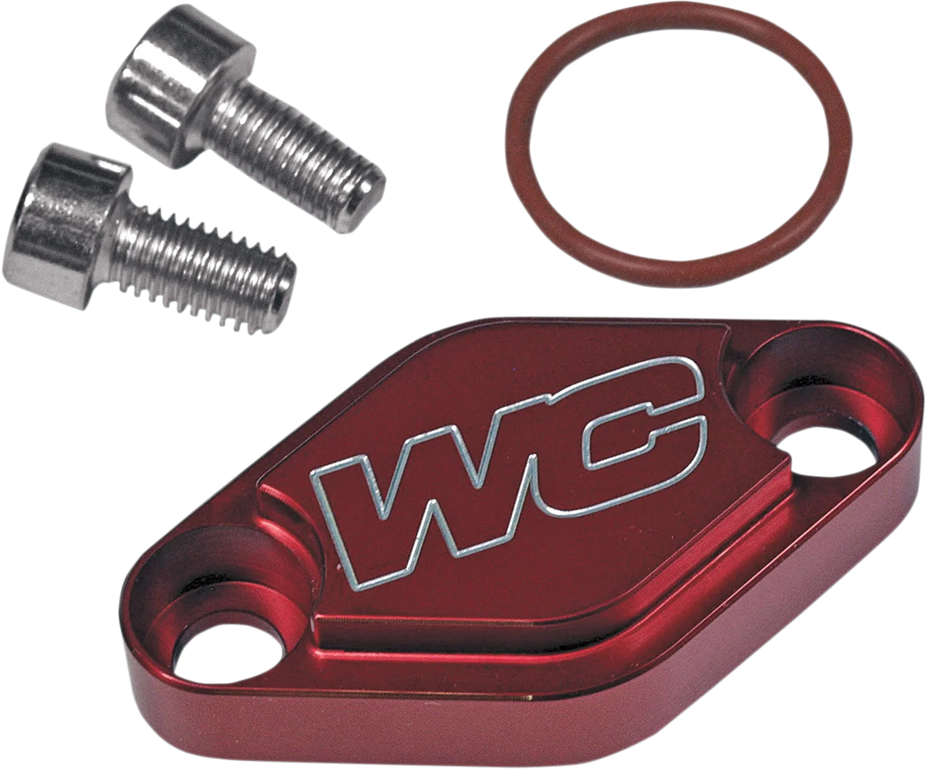 Works Connection Block Off Plate - Red - Main Product View