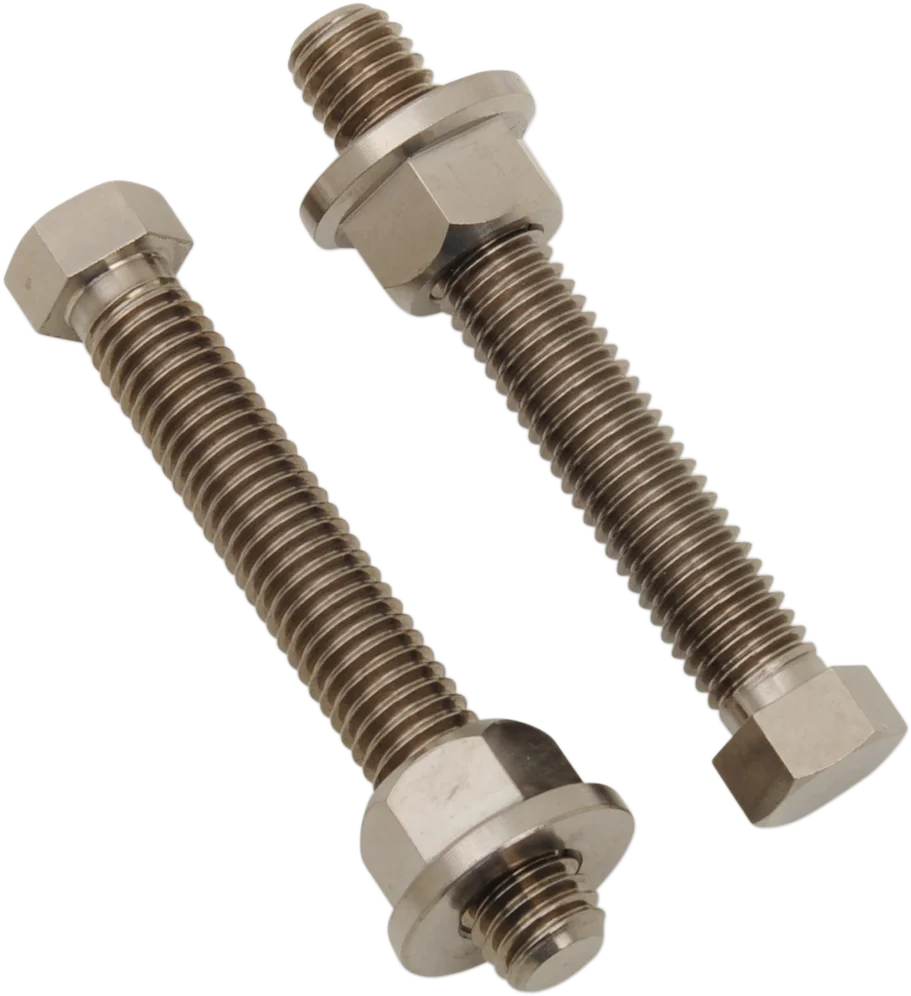 Works Connection Bolt Set - Axle Adjuster - Titanium - Side View