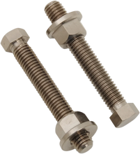 Load image into Gallery viewer, Works Connection Bolt Set - Axle Adjuster - Titanium - Side View