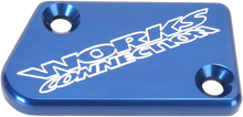 Load image into Gallery viewer, Works Connection Brake Cover - Billet - Blue - Main Product View