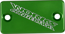 Load image into Gallery viewer, Works Connection Brake Cover - Billet - Green - Main Product View