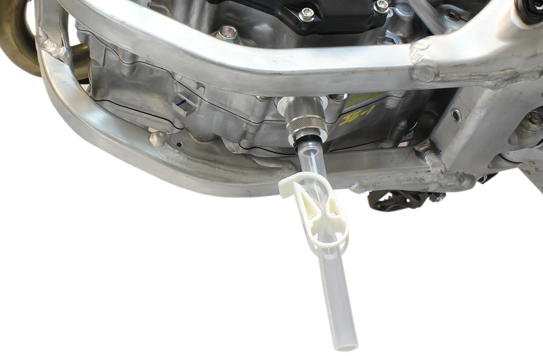 Works Connection EZ Oil Drain System - CRF - Side View
