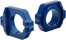 Load image into Gallery viewer, Works Connection Elite Axle Block - Blue - Side View