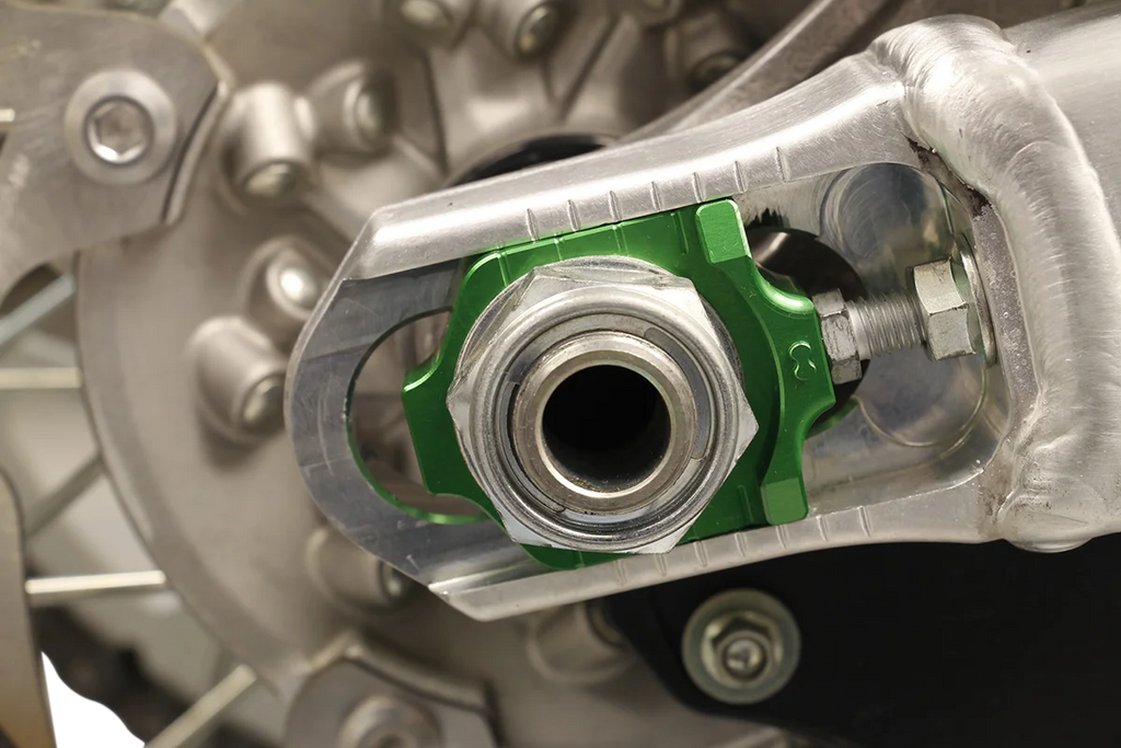 Works Connection Elite Axle Block - Green - Side View