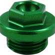 Load image into Gallery viewer, Works Connection Oil Fill Plug - Green - Kawasaki/Suzuki - Main Product View