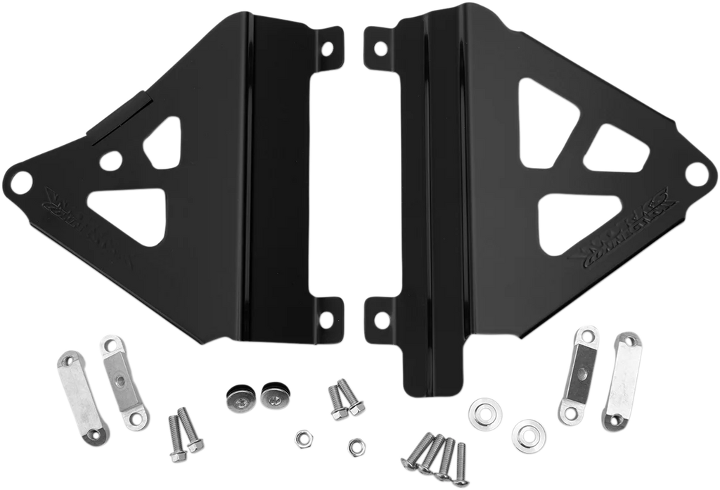 Works Connection Radiator Brace Set - Black - Honda - Main Product View