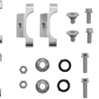 Load image into Gallery viewer, Works Connection Radiator Brace Set - Black - Honda - Side View