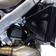 Load image into Gallery viewer, Works Connection Radiator Brace Set - Black - Honda - Back View