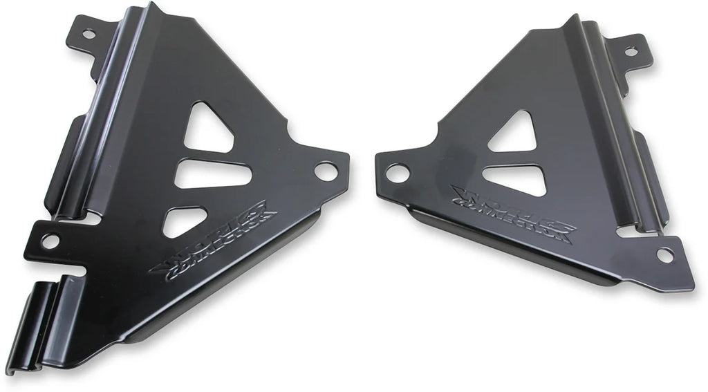 Works Connection Radiator Brace Set - Black - Kawasaki - Main Product View