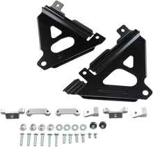 Load image into Gallery viewer, Works Connection Radiator Brace Set - Black - Kawasaki - Main Product View