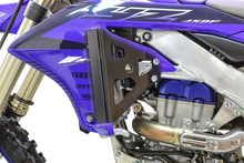 Load image into Gallery viewer, Works Connection Radiator Brace Set - Black - Yamaha - Side View