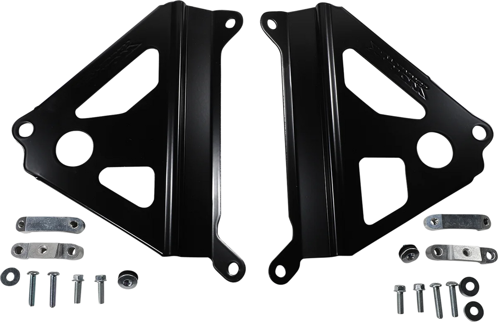 Works Connection Radiator Brace Set - Black - Yamaha - Main Product View