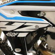 Load image into Gallery viewer, Works Connection Radiator Brace Set - Black - Yamaha - Side View