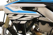 Load image into Gallery viewer, Works Connection Radiator Brace Set - Black - Yamaha - Side View
