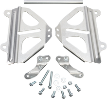 Load image into Gallery viewer, Works Connection Radiator Brace Set - Silver - Honda - Main Product View