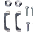 Load image into Gallery viewer, Works Connection Radiator Brace Set - Silver - Honda - Side View