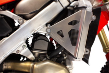 Load image into Gallery viewer, Works Connection Radiator Brace Set - Silver - Honda - Back View