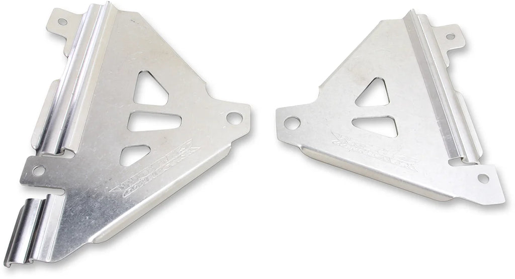 Works Connection Radiator Brace Set - Silver - Kawasaki - Main Product View