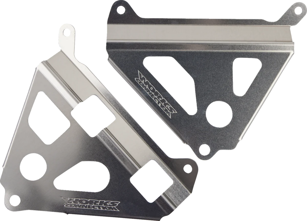 Works Connection Radiator Brace Set - Silver - Yamaha - Main Product View