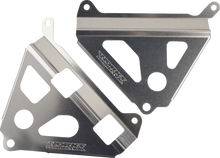 Load image into Gallery viewer, Works Connection Radiator Brace Set - Silver - Yamaha - Main Product View