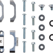 Load image into Gallery viewer, Works Connection Radiator Brace Set - Silver - Yamaha - Side View