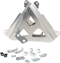 Load image into Gallery viewer, Works Connection Radiator Brace Set - Silver - Yamaha - Main Product View