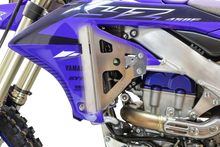 Load image into Gallery viewer, Works Connection Radiator Brace Set - Silver - Yamaha - Side View