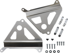 Load image into Gallery viewer, Works Connection Radiator Brace Set - Silver - Yamaha - Main Product View