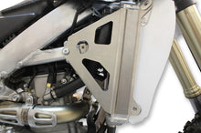 Load image into Gallery viewer, Works Connection Radiator Brace Set - Silver - Yamaha - Side View