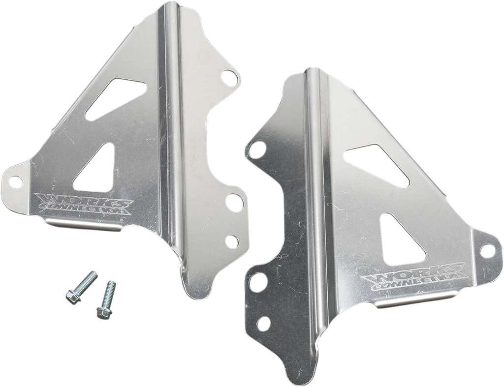 Works Connection Radiator Brace Set - Silver fits Honda - Main Product View