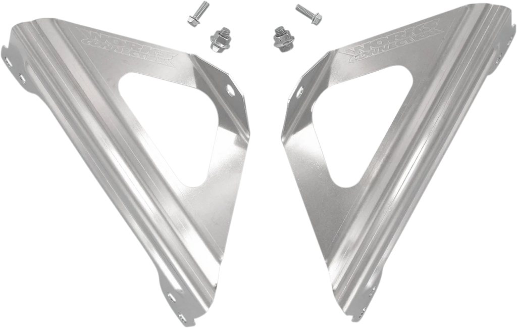 Works Connection Radiator Brace Set - Silver fits Suzuki - Main Product View