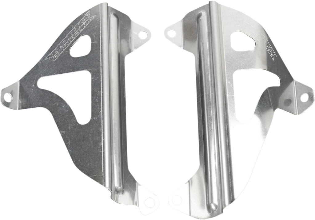 Works Connection Radiator Brace Set - Silver fits Yamaha - Main Product View
