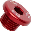 Load image into Gallery viewer, Works Connection Radiator Drain Plug - Red - Honda/Kawasaki - Main Product View