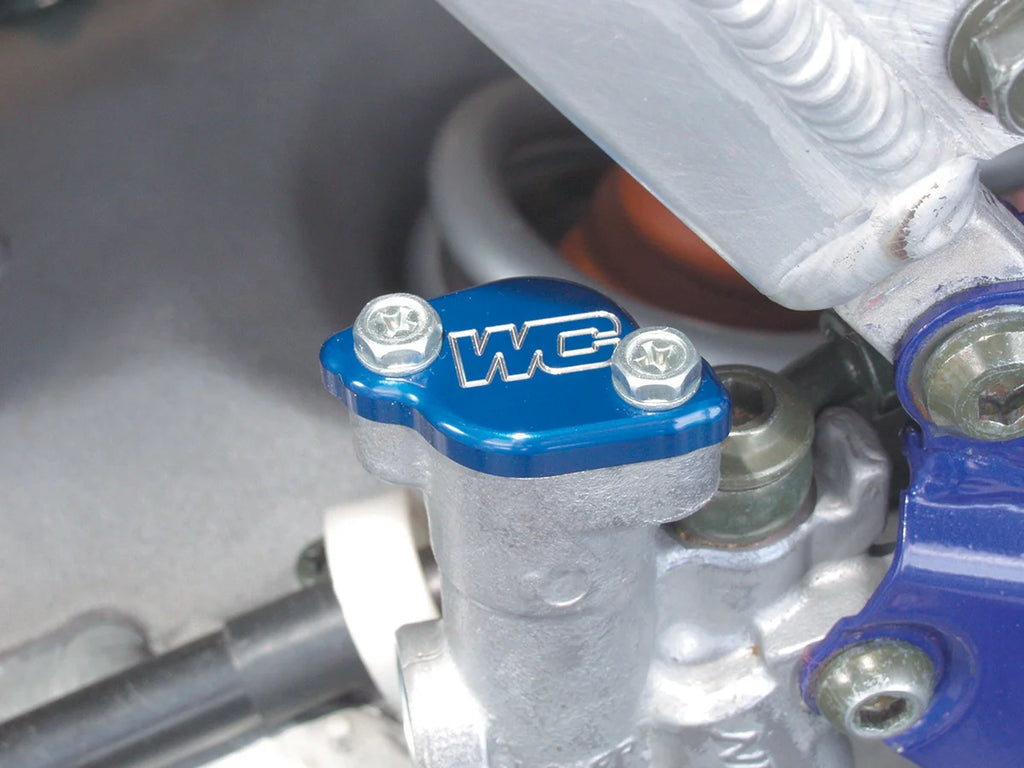 Works Connection Rear Billet Brake Cover - Blue - Yamaha - Main Product View