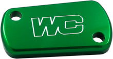 Load image into Gallery viewer, Works Connection Rear Billet Brake Cover - Green - Kawasaki/Suzuki - Main Product View