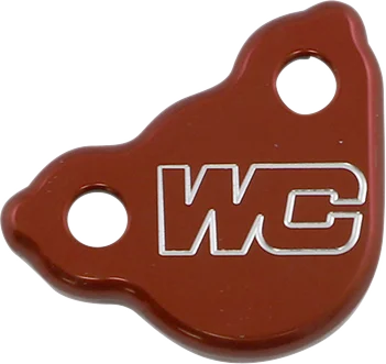 Works Connection Rear Billet Brake Cover - Red - Honda - Main Product View