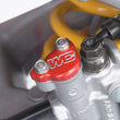 Load image into Gallery viewer, Works Connection Rear Billet Brake Cover - Red - Honda - Side View