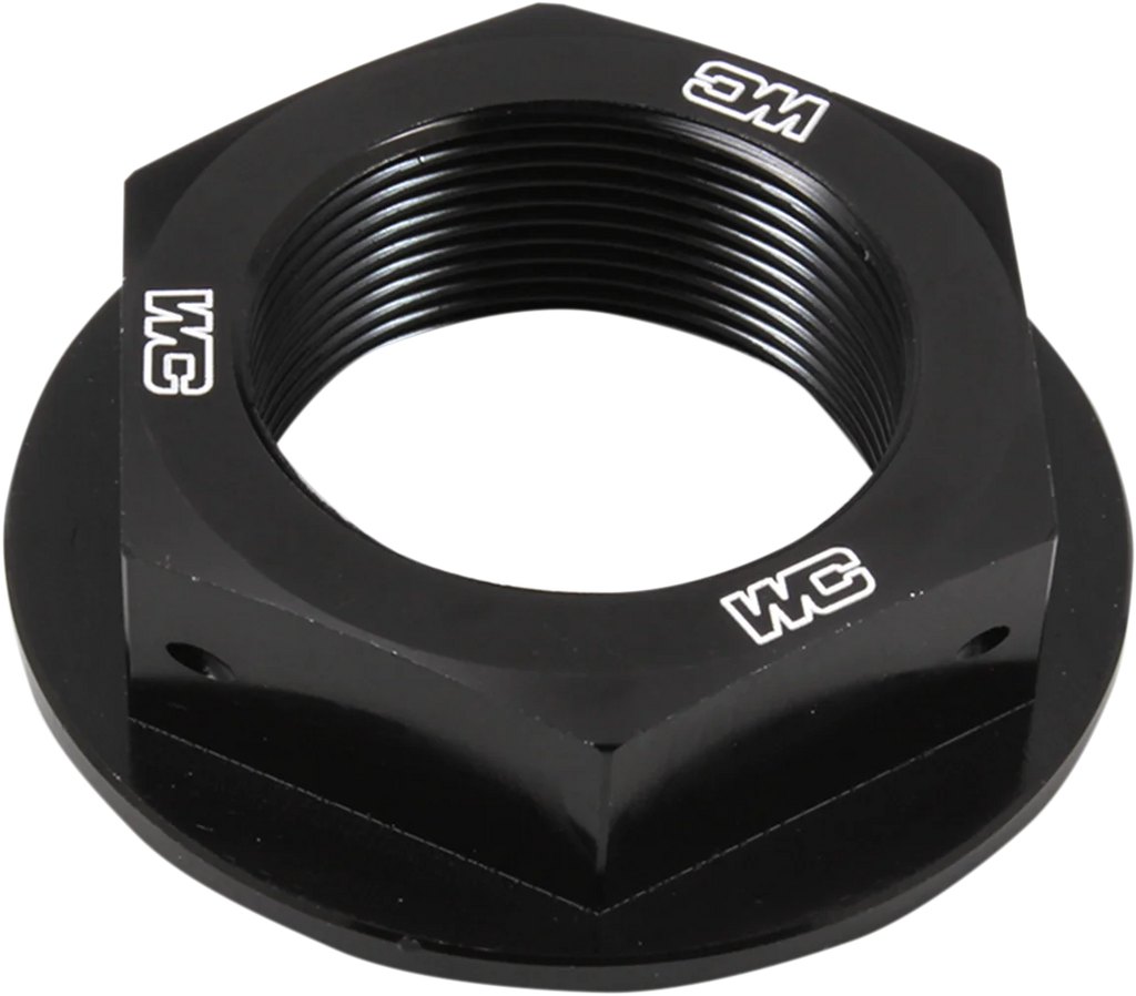 Works Connection Steering Stem Nut - Black - Yamaha - Main Product View