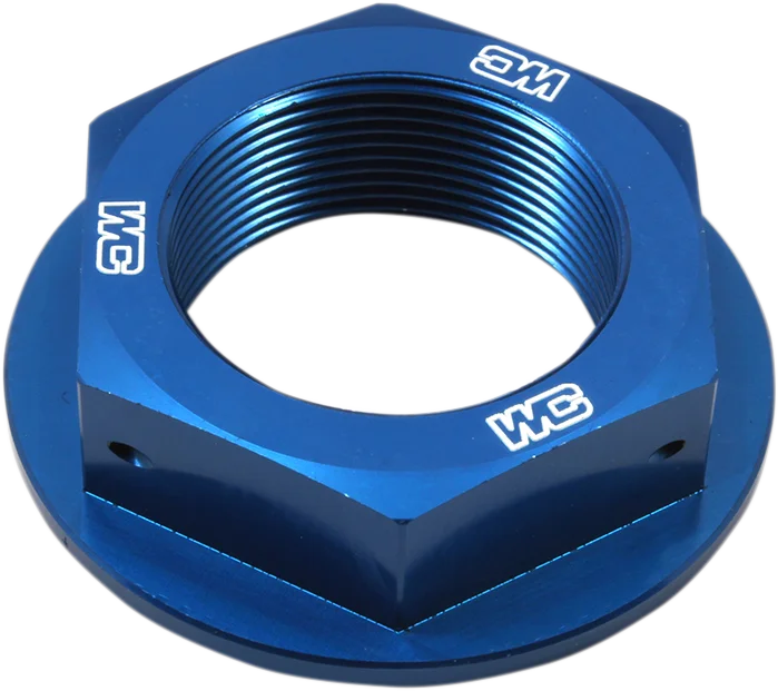 Works Connection Steering Stem Nut - Blue - Yamaha - Main Product View
