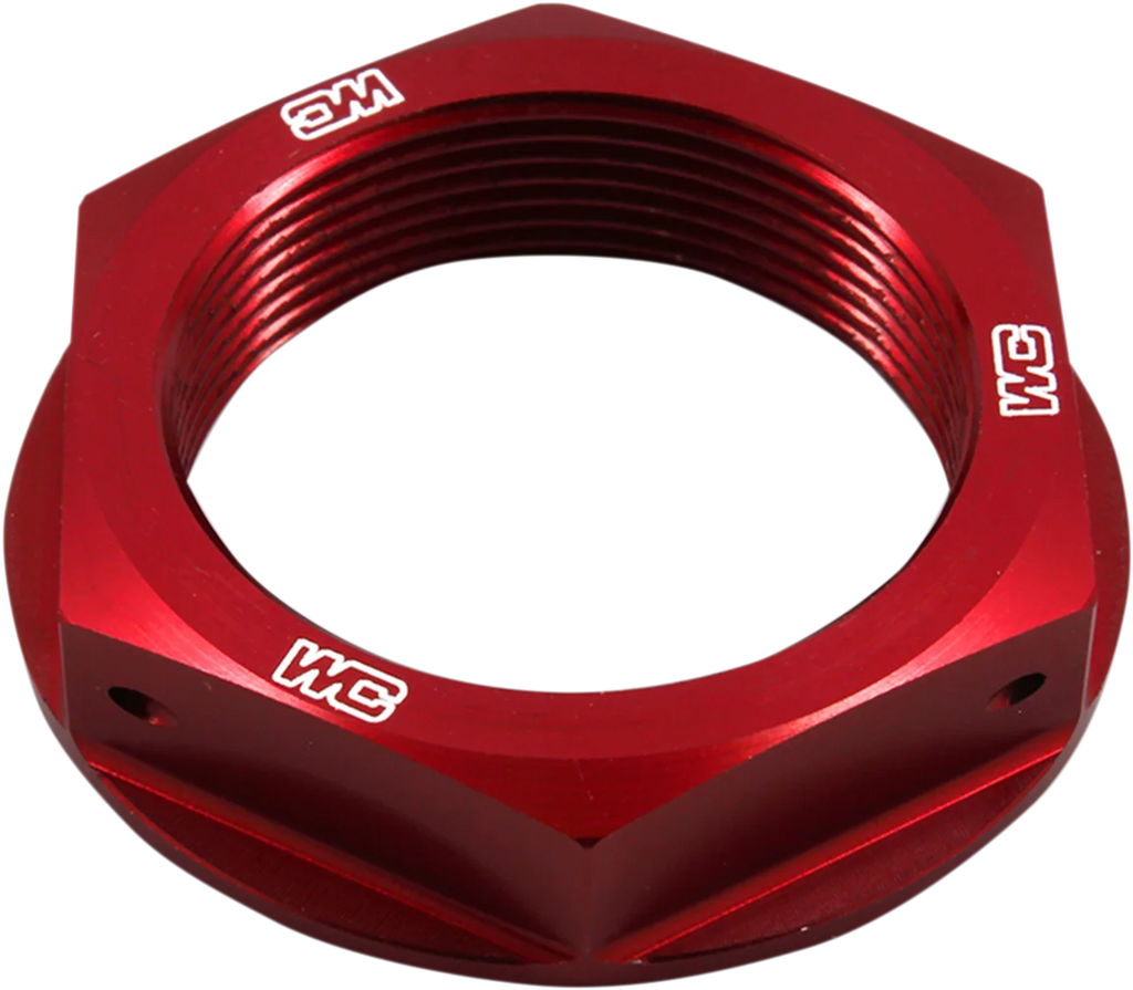 Works Connection Steering Stem Nut - Blue - Yamaha - Back View