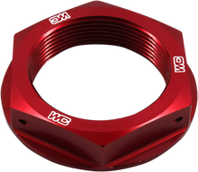 Load image into Gallery viewer, Works Connection Steering Stem Nut - Blue - Yamaha - Back View