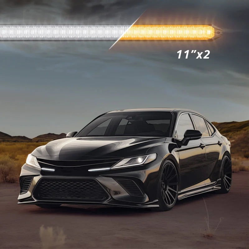 XK Glow 11In Switchback Grill Lights with Start-up Animation & Sequential Turn Signals - Side View