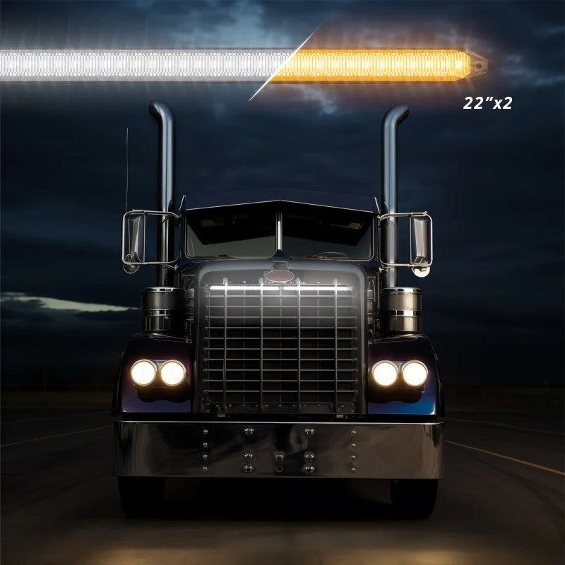 XK Glow 22In Switchback Grill Lights with Start-up Animation & Sequential Turn Signals - Back View