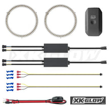 Load image into Gallery viewer, XK Glow 2x90mm - RGB Switchback Halo Million Color XKCHROME Smartphone App Controlled Kit - Side View